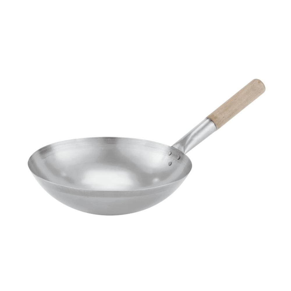 Wok železni z lesenim ročajem - Paderno
